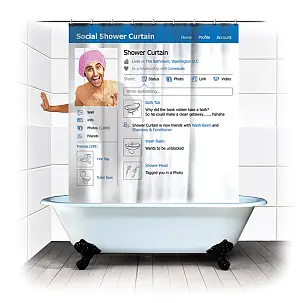 Cortina de Baño de Facebook