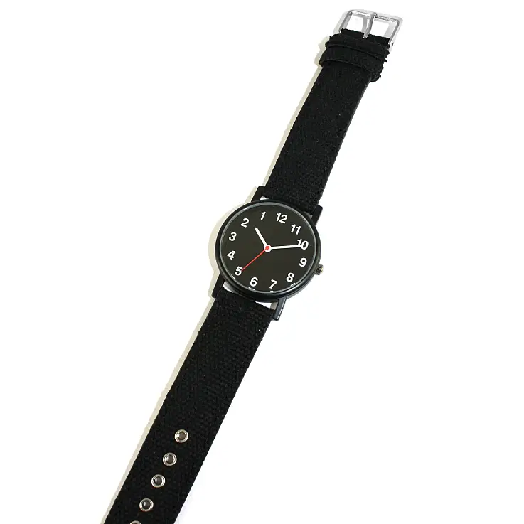 La correa es de lienzo de algodón y piel sintética