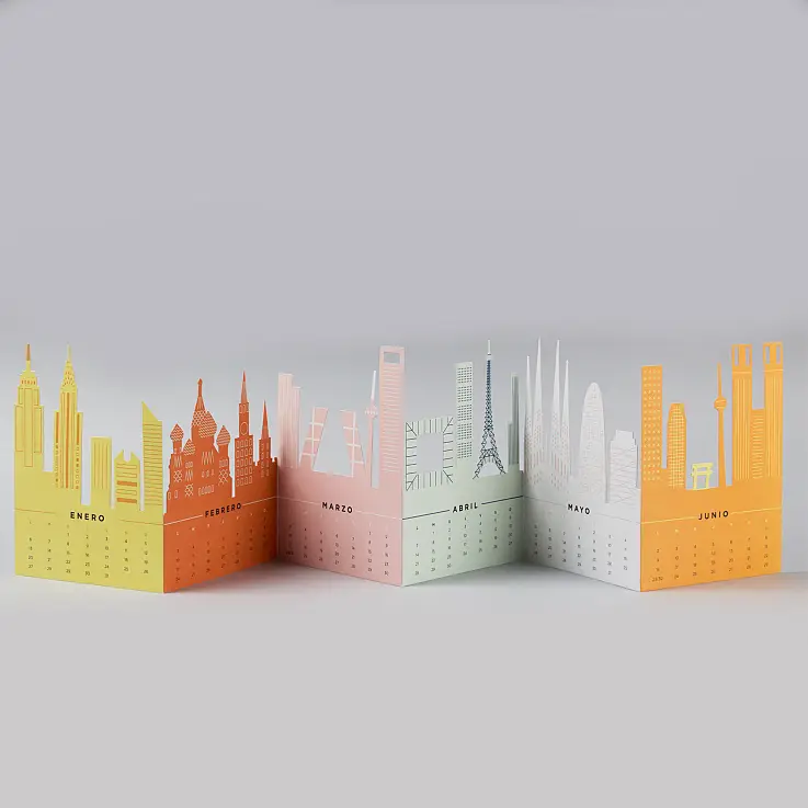 Muestra el skyline de seis ciudades