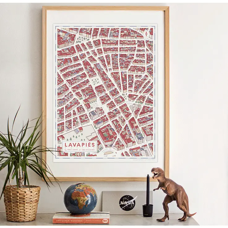 Un mapa de Lavapiés