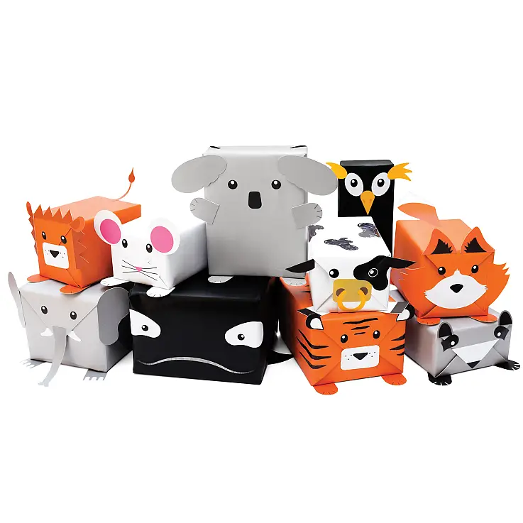 Convierte tus regalos en animalitos con este papel de regalo