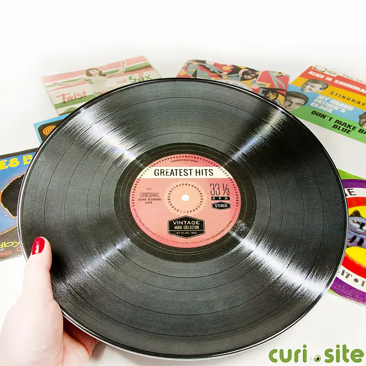 El plato disco de vinilo clásico