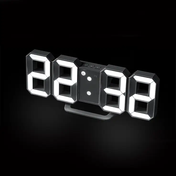 Un reloj despertador de aire futurista