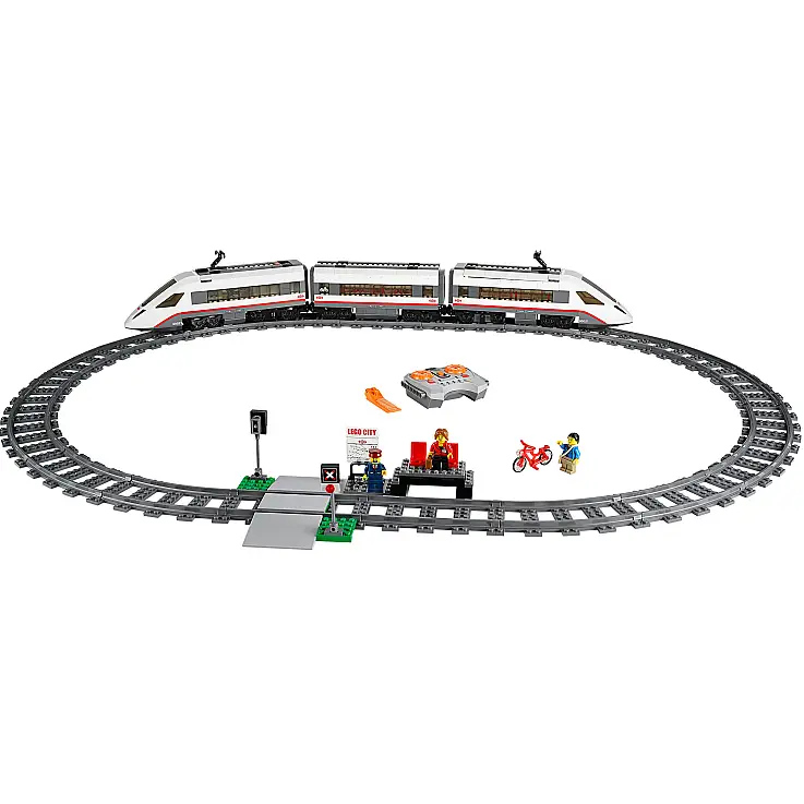 Vía circular con 16 tramos en curva y 4 rectos