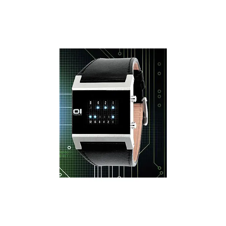 Las luces LED del reloj son rojas, no azules como aparecen en la foto
