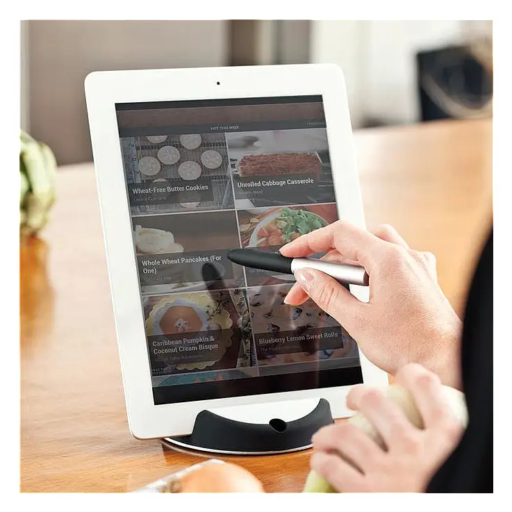 Un soporte para la tablet para cocinar