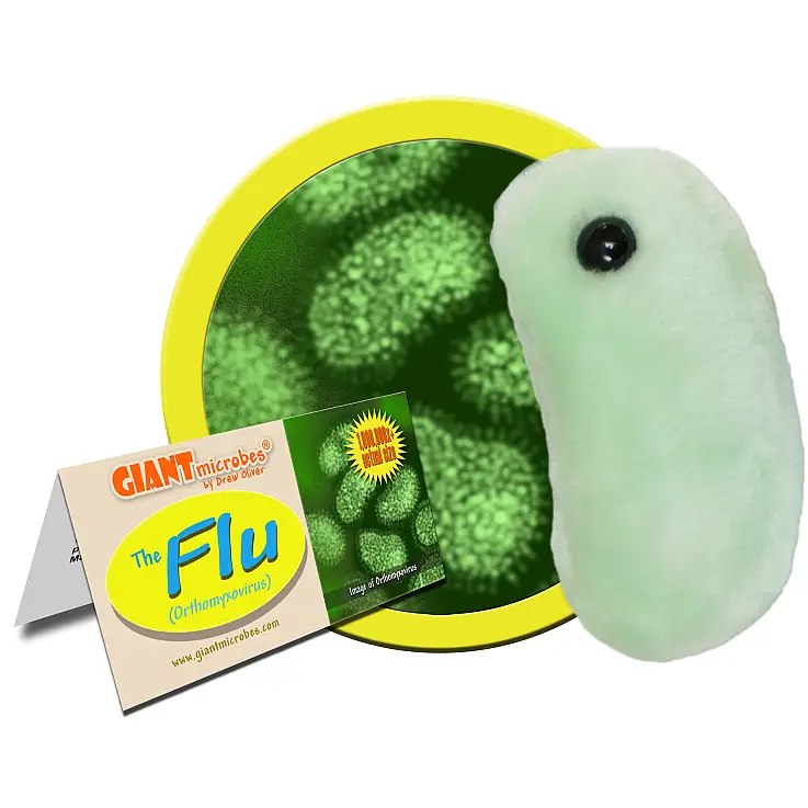 Incluye una etiqueta informativa sobre el microbio