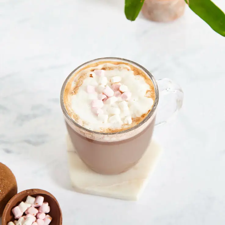 Saborea un espectacular chocolate belga con mini nubes
