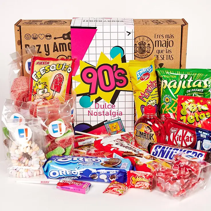 Caja de chuches retro años 90