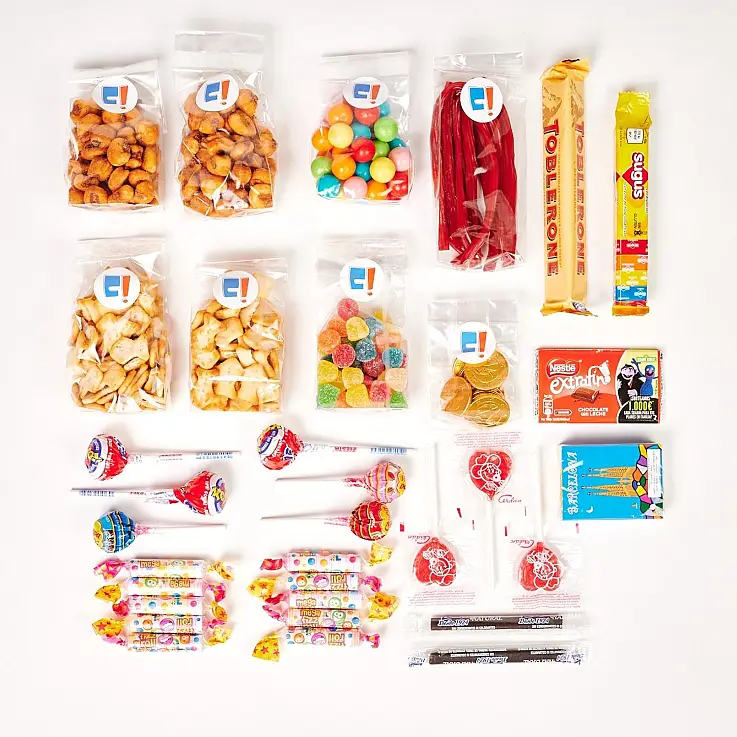 Chucherías, chocolatinas y snacks