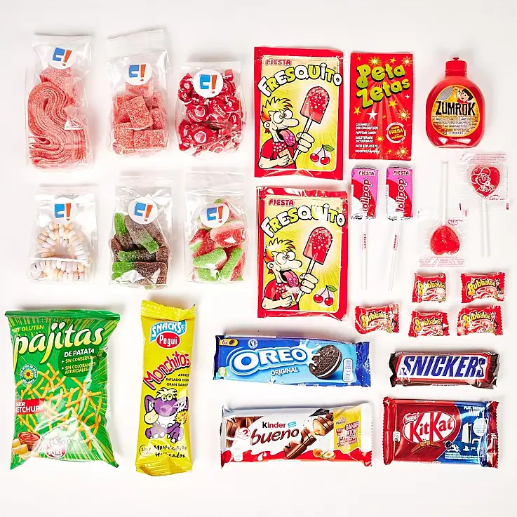 Chucherías, chocolatinas y snacks 