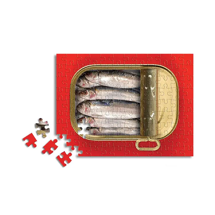 ... ¡con una imagen de sardinas en lata!
