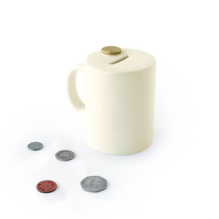 Taza hucha.