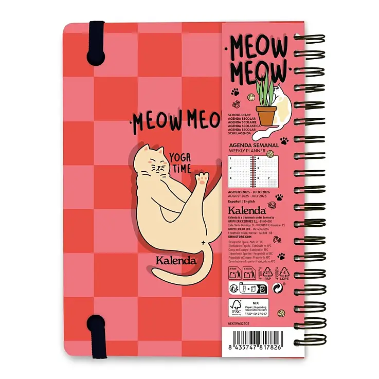 Tamaño A5, semana vista