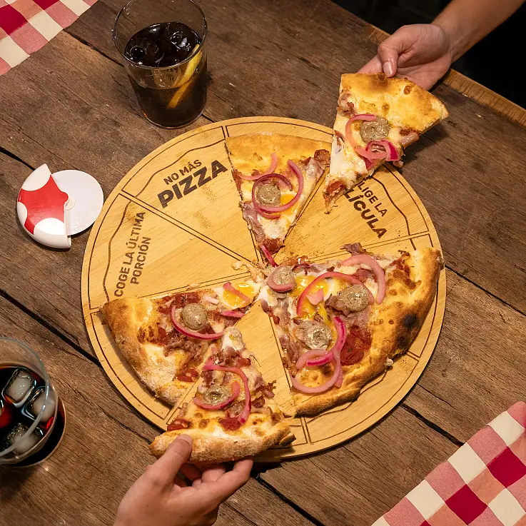 Plato para pizza con retos