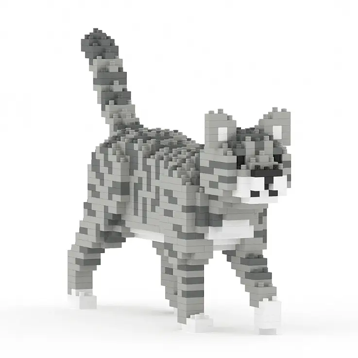 Gato gris atigrado