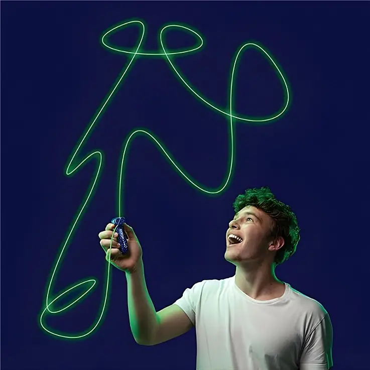 ZipString Luma Juguete de cuerda que flota en el aire y brilla en la oscuridad