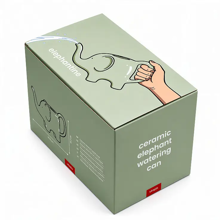 Embalada en una bonita caja ilustrada