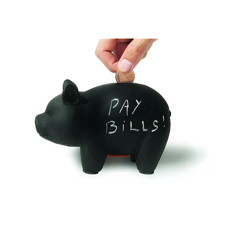 Escribe lo que quieras en la hucha con las tizas