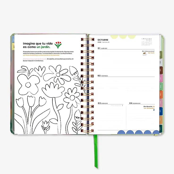 Páginas para colorear y desconectar entre plan y plan