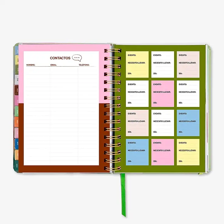 Agenda con sección de contactos