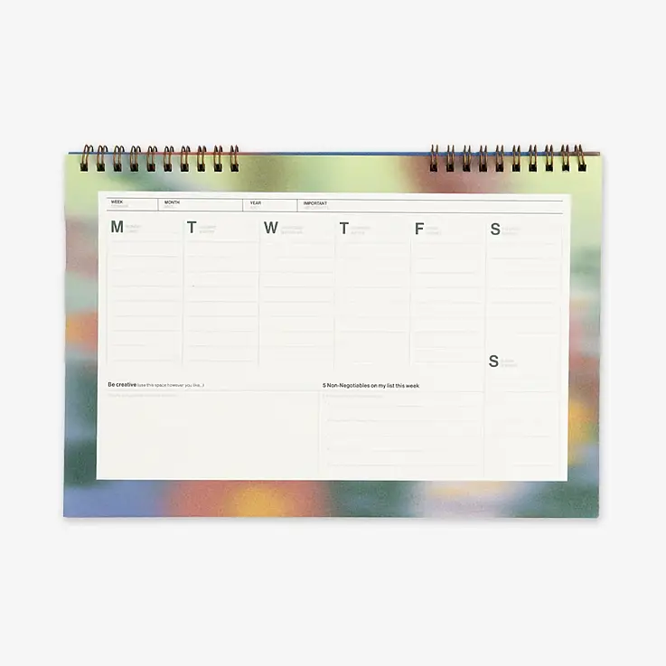 Formato semanal y días sin numerar