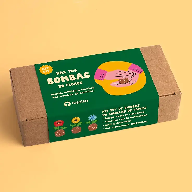 Kit para hacer bombas de semillas de flores