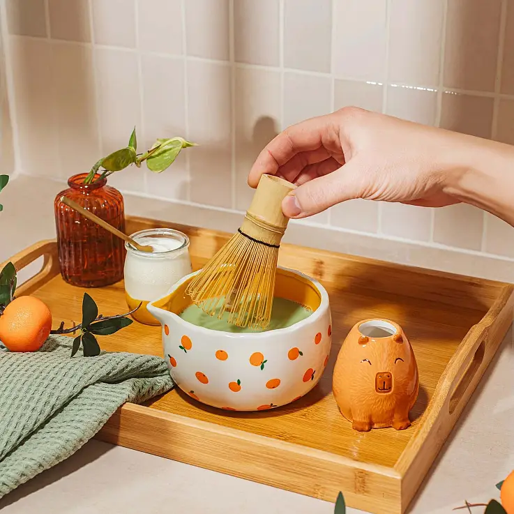 Kit de té matcha con capibara