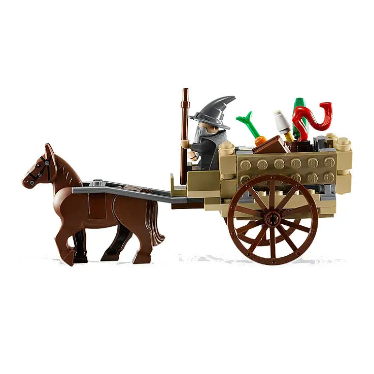 El carro y el caballo miden 16 cm de largo