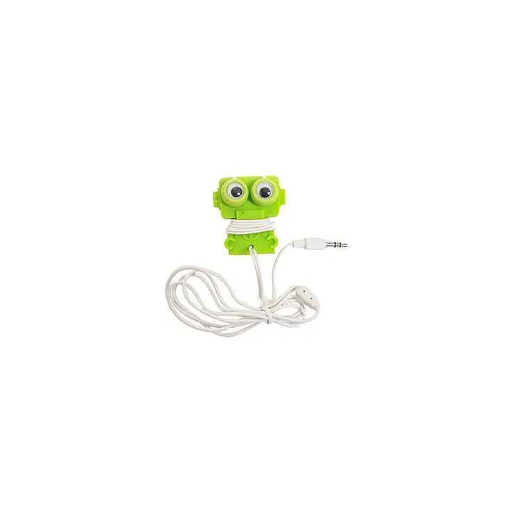 Sus ojos saltones son los auriculares