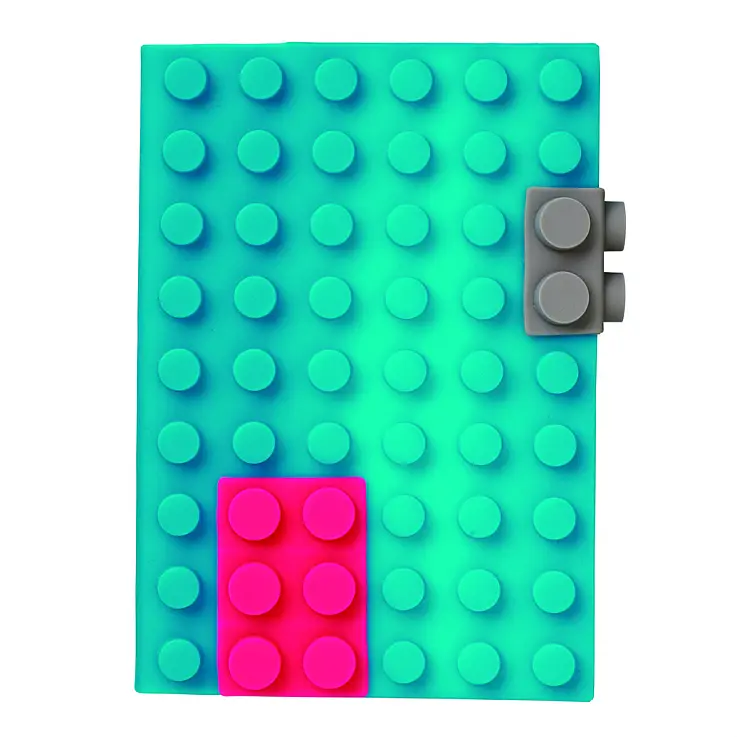 Así es el cuaderno en color turquesa