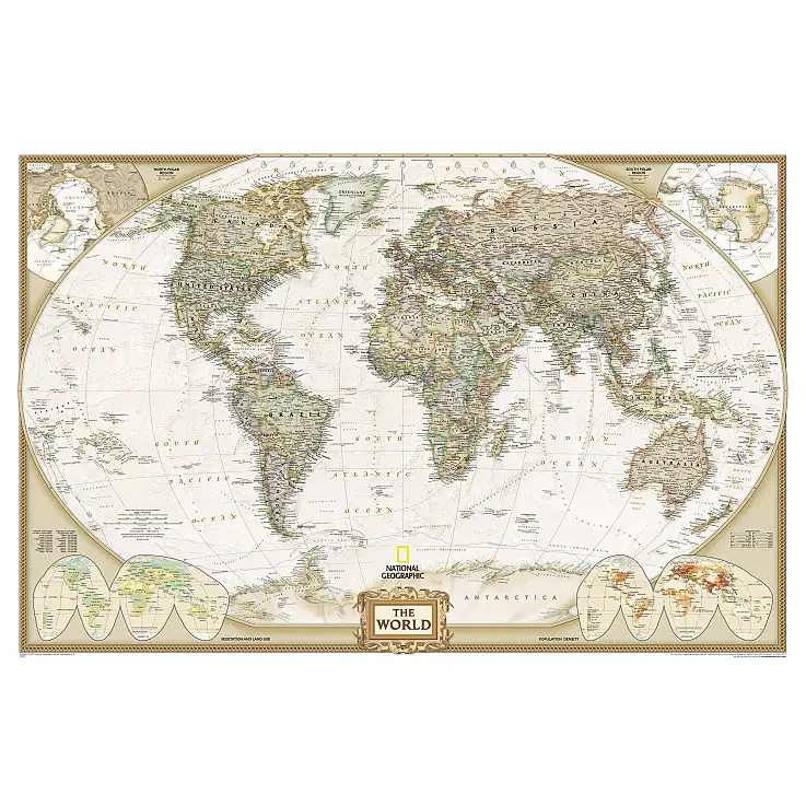 Un mapamundi gigante de National Geographic