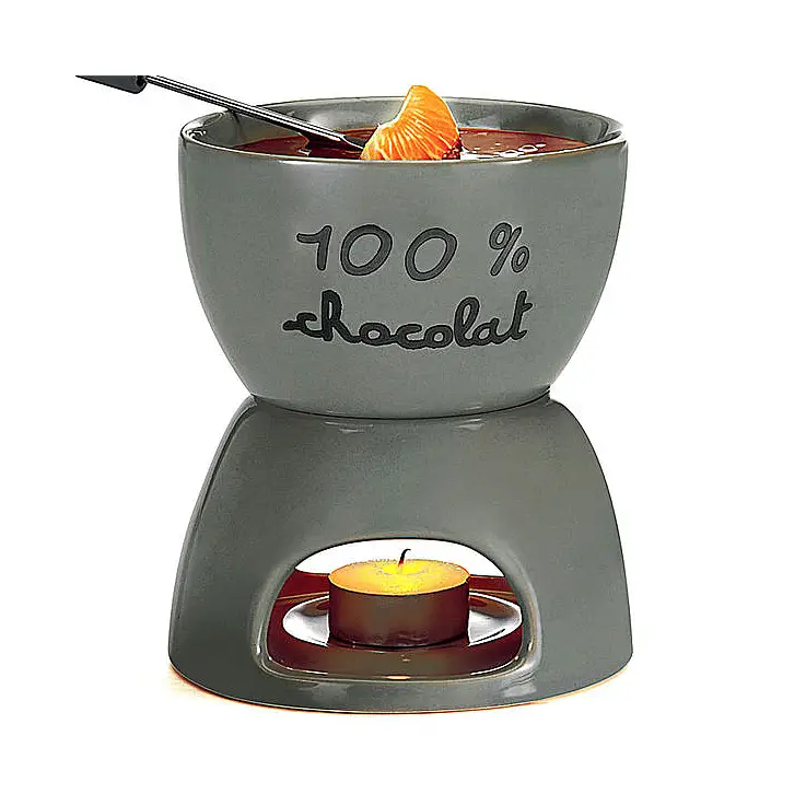 Una fondue de chocolate de diseño
