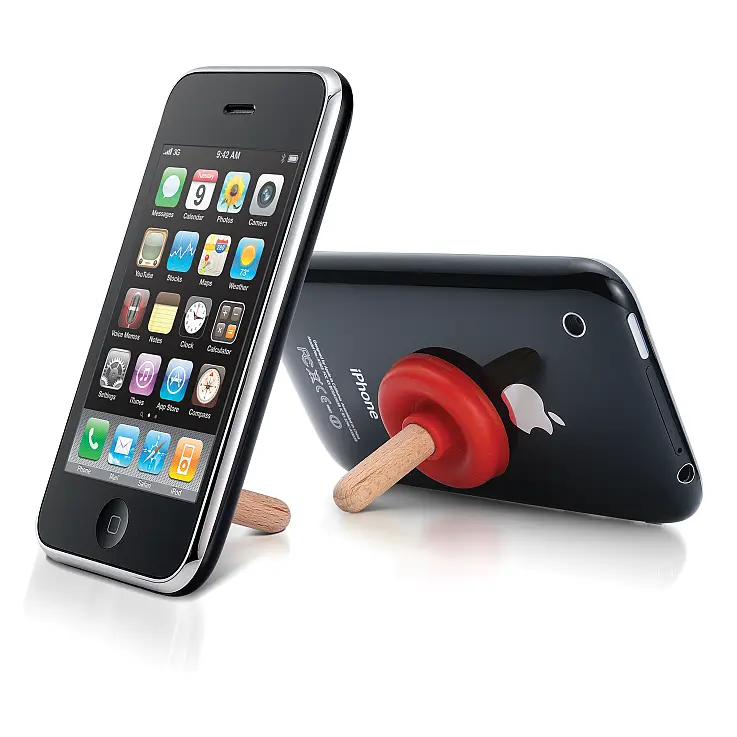 Vista trasera del iPhone con el iPlunge