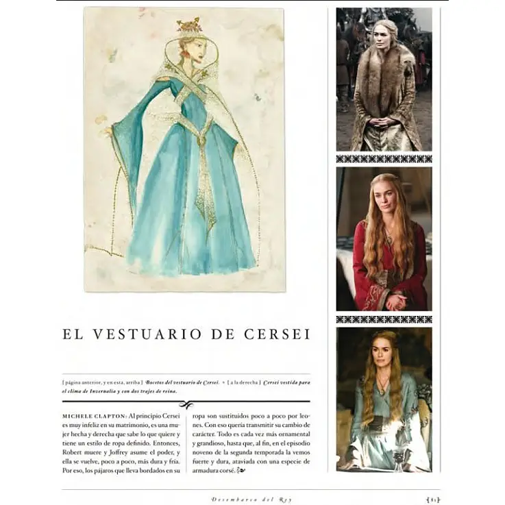 Incluye bocetos de su magnífico vestuario