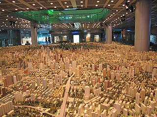 A section of Shanghai in 2020 city scale model