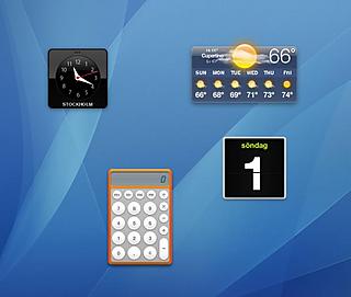 Apple’s "Dashboard" widgets are also gadgets