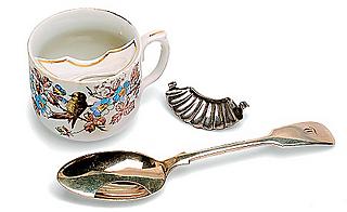 Tea cup with moustache protector