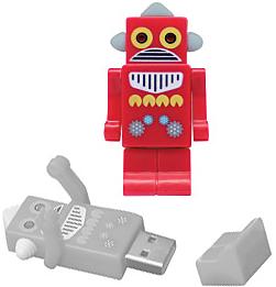 USB de robot en rojo