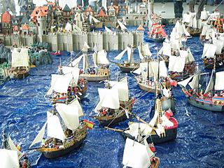 Impresionante batalla naval. 5ª Feria de Coleccionistas de Madrid (mayo 2008)