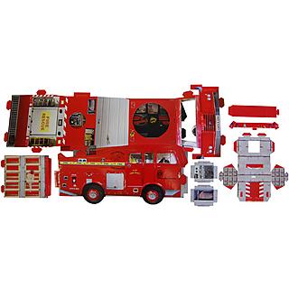Your cat’s fire truck, folded