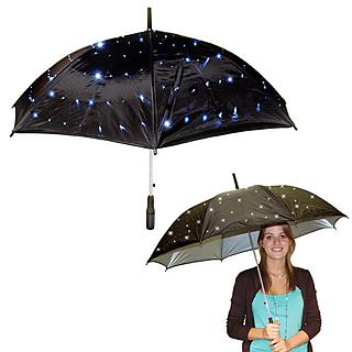 Paraguas estrellado con luces LED