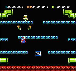 An early version of Mario Bros for arcade machines