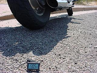 Road asphalt accumulates a lot of heat in summer